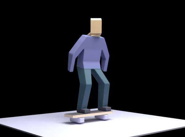 Three.js Skateboarder